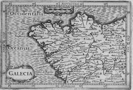 Mapa de Galicia 1621 Amsterdam