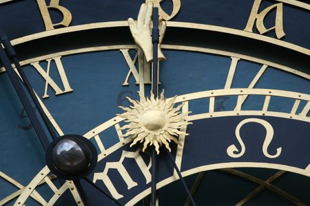 old astronomical clock in Prague, Czech republic