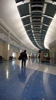 walking through terminal