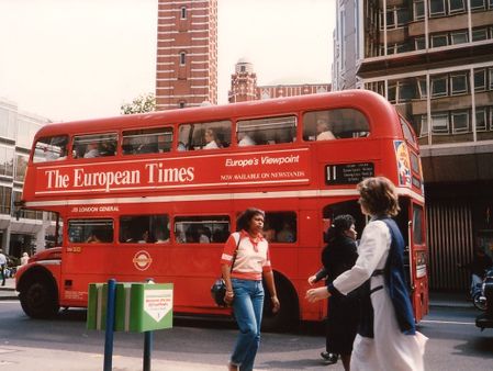 1 Roter Doppeldecker Bus London 1989 | Source | Author Stefanoka | Da