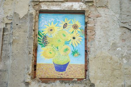 girasoli alla finestra