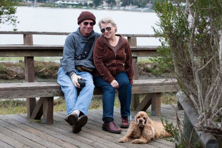 L-R Mike and Heidi Baird and Cocker Spaniel Dog Buffy