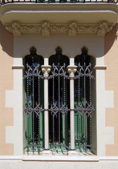 Wrought iron window grilles from the years 1904/1905 at Can Ginestar i