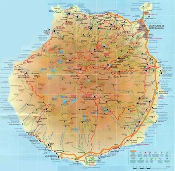 Mapa de la isla de Gran Canaria