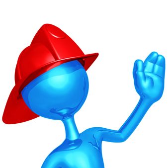 Firefighter Waving