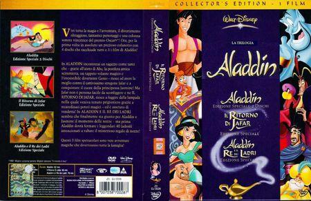 copertina del cofanetto di DVD della trilogia di "Aladdin"