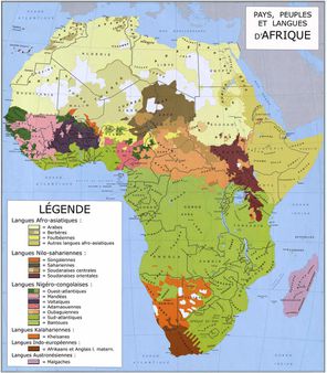 1 Ethnic map of Africa (French)1 Carte linguistique de l'Afrique | Sou