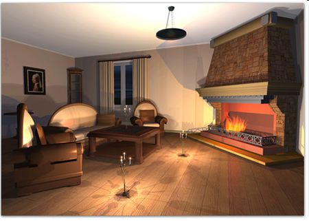 Sala de estar hecha con Sweet Home 3d