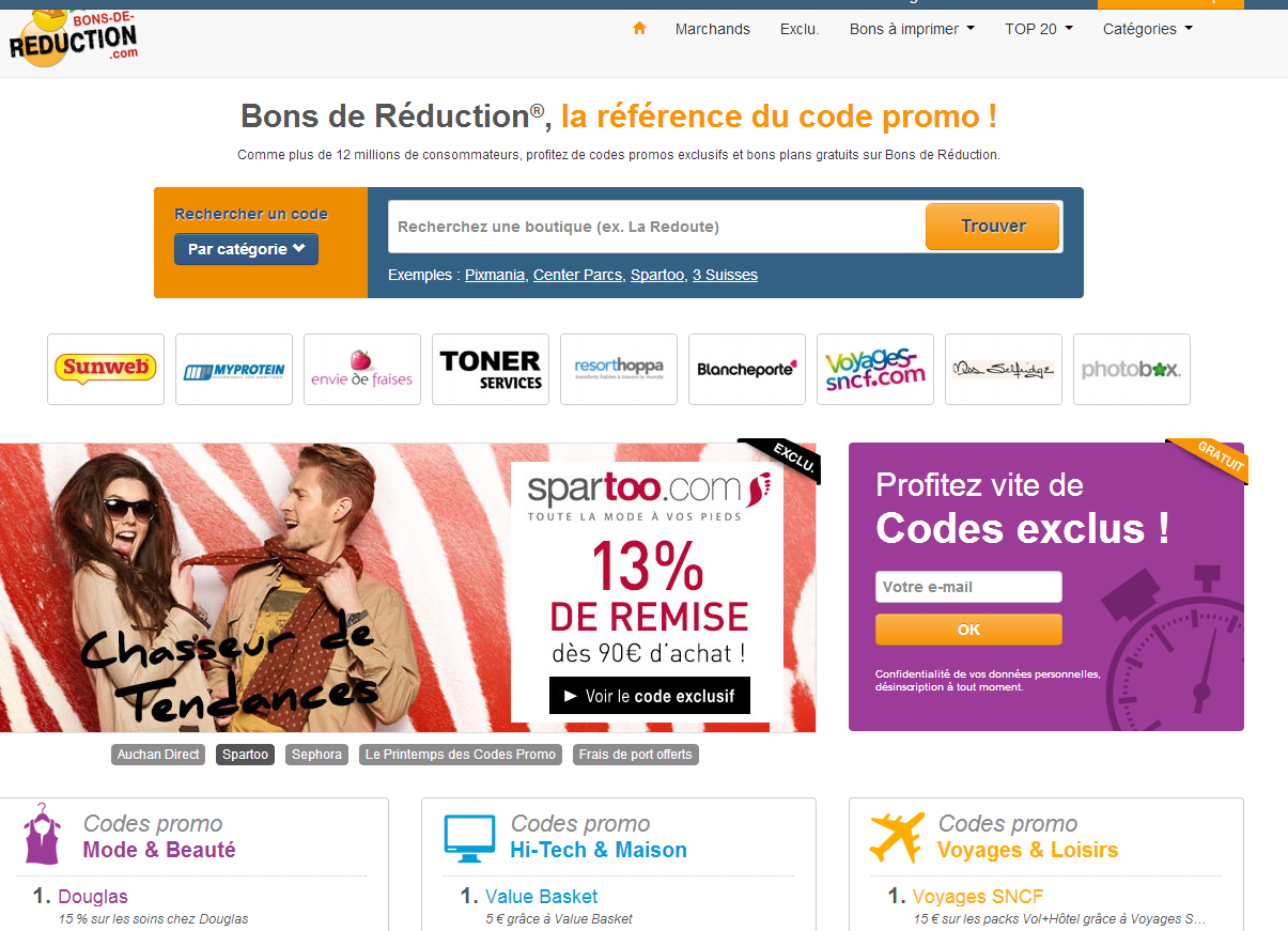 Coupons reduction internet