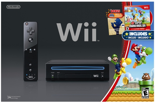 Wii Black e Super Mario Bros