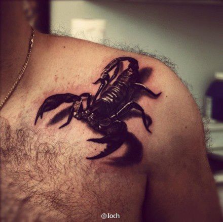 3D Scorpion tattoo design