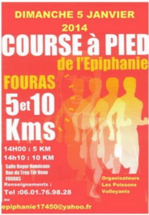 Run'heure partenaire sur la course de l'Epiphanie à Fouras du 5 Janvier  2014 - Run'heure Chronométrie, Sonorisation, Arches