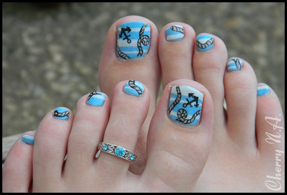 nail art pieds photo