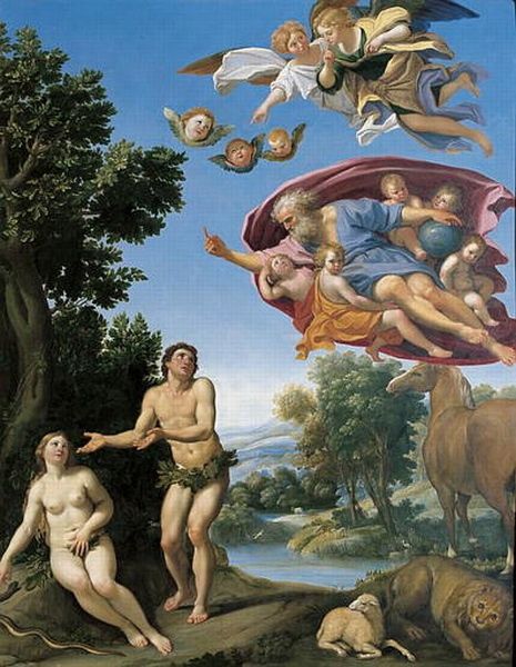 dominiquin Adam et Eve réprimandés par Dieu 1623-1625