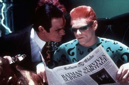  Jim Carrey, Tommy Lee Jones, Joel Schumacher dans Batman Forever (Photo Christophe L)