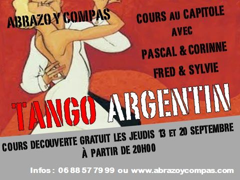 cours de tango argentin au Capitole tous les jeudis à 20H