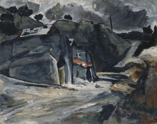 Paul Cézanne - Masures sous la neige