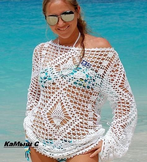 Пляжное платье крючком