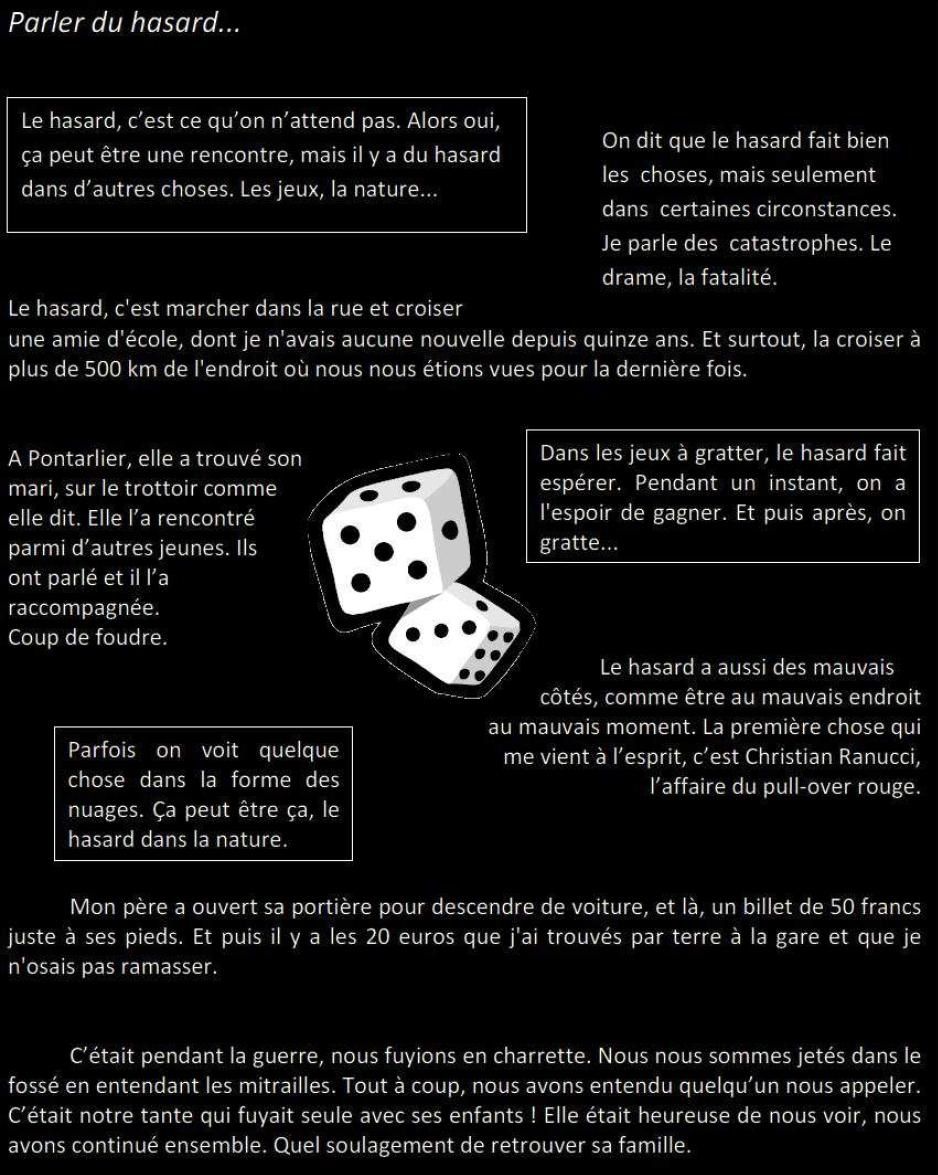 pas de rencontre au hasard