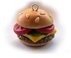 Bijoux pate fimo hamburger