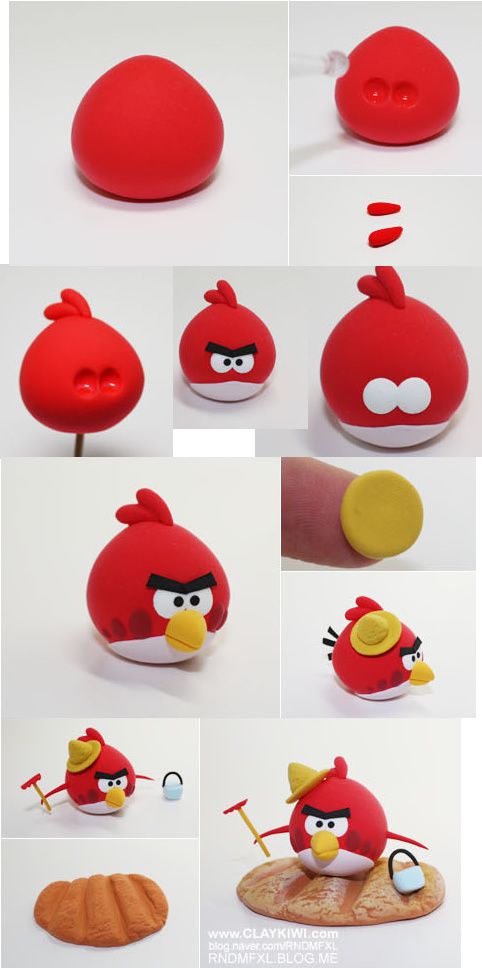 Tutoriel : Comment faire les personnages de Angry Bird en Fimo - Le blog de  Miss Kawaii