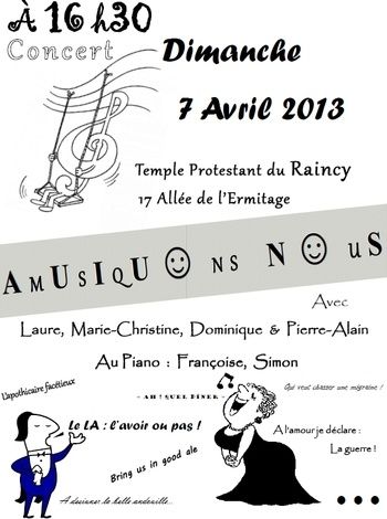 concert Amusiquons Nous au Raincy