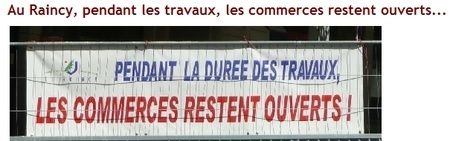 Au Raincy, pendant les travaux, les commerces restent ouverts...