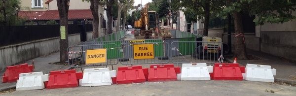 effondrement de chaussée au Raincy allée Nicolas Carnot en septembre 2013