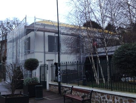 réfection du toit de la crèche Bueno Richard au Raincy en janvier 2014
