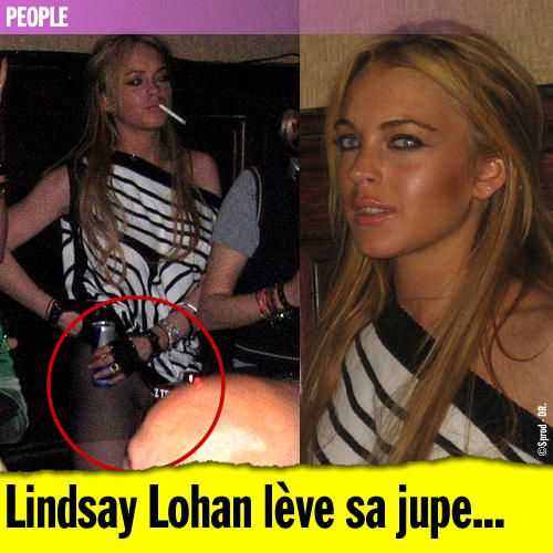 Lindsay Lohan lève sa jupe... - SANSURE.FR
