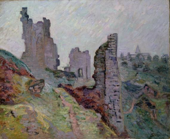 1894 Jean Guillaumin-1894-Ruines dans le brouillard à Cro