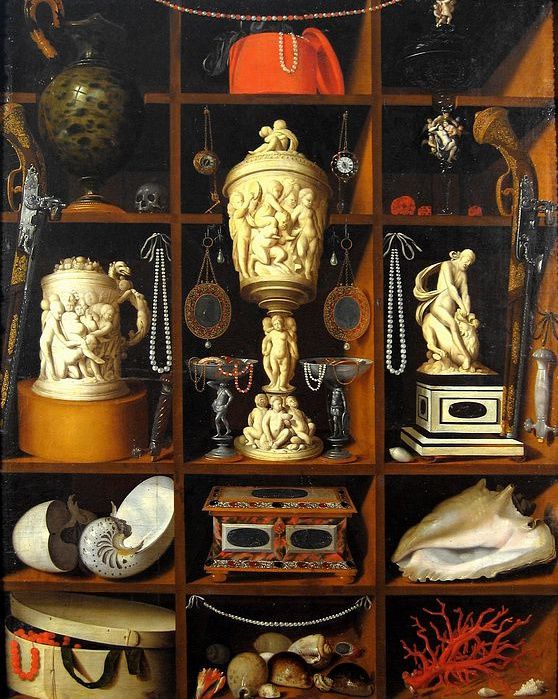 Hinz, 1666, Cabinet de curiosités, Huile sur toile, 127 x102cm,
Serge Wytz © Brukenthal National Museum, Sibiu/ Hermannstadt, Romania