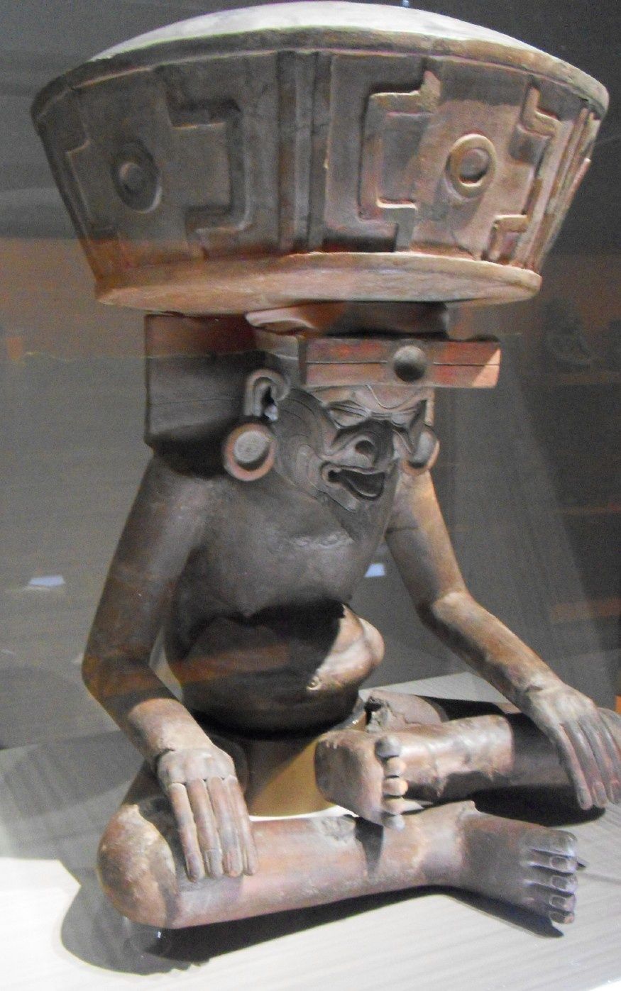 Huehuetéotl - Cerro de las Mesas, Veracruz, 450 apr. JC. Museo Nacional de Antropologia