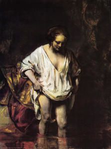 Rembrandt : "Femme au bain" - 1654 - National Gallery . Londres. / En quête d'une lumière intérieure...