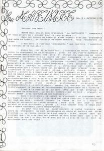 Un des premiers exemplaire du "Martiniste"  rédigé à la main , édité et dupliqué à la "ronéo"...