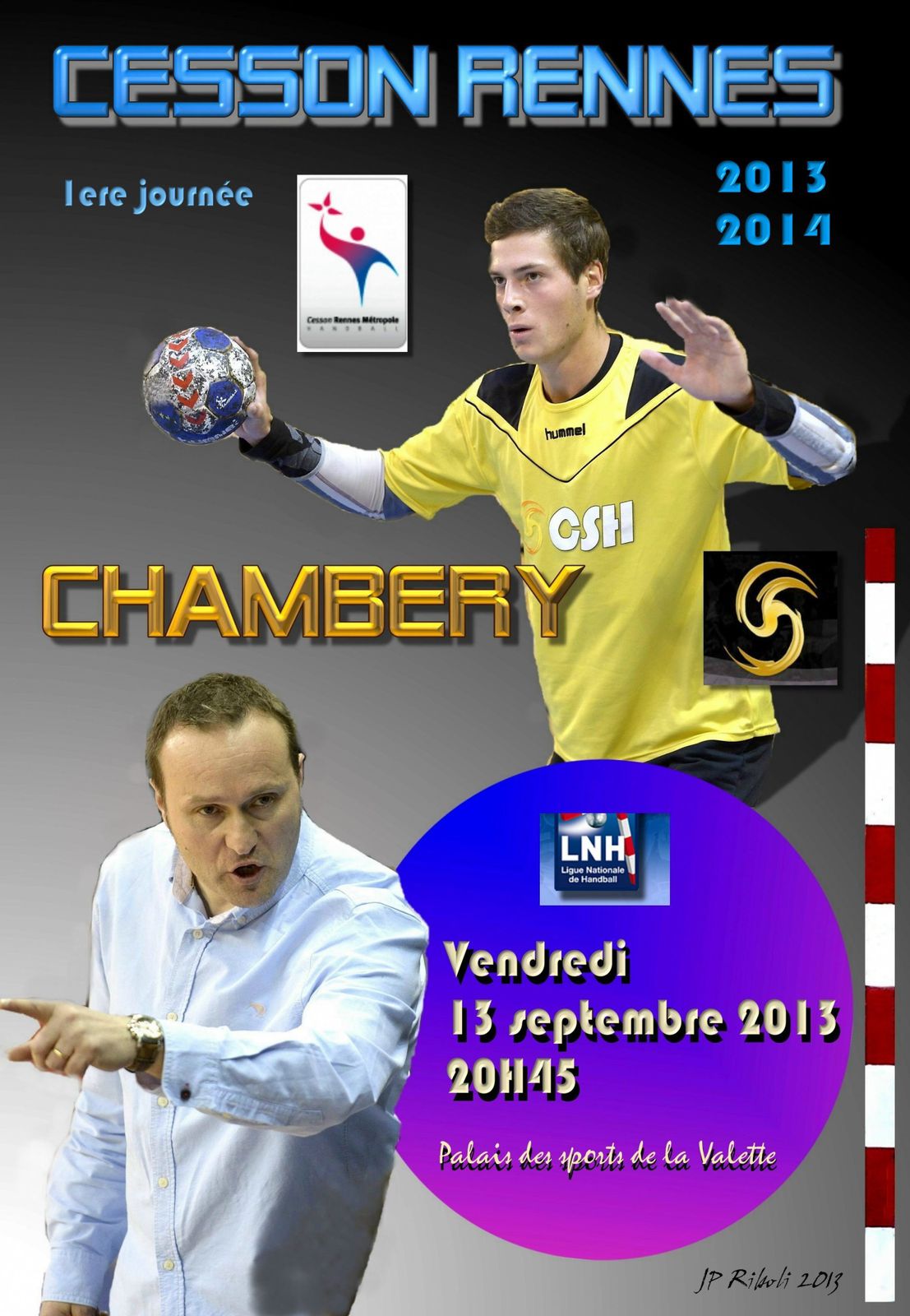 Affiche D1 CESSON RENNES CHAMBERY 13092013