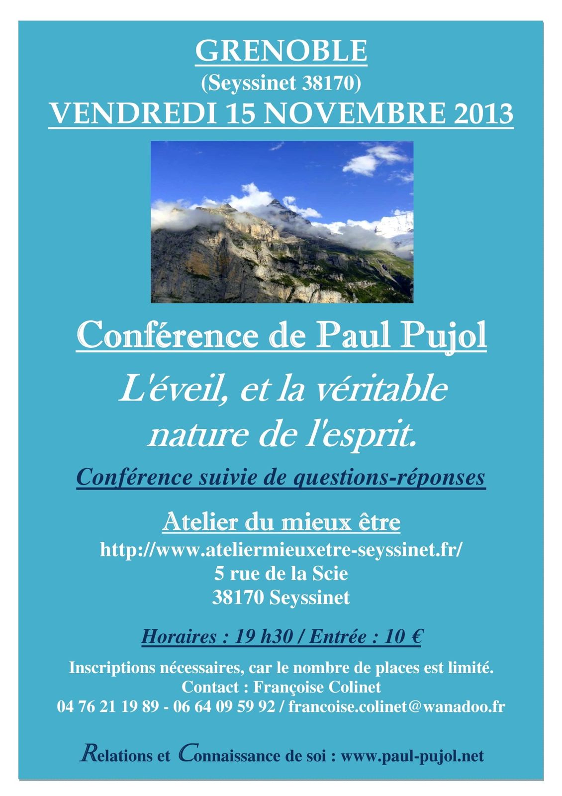 Conférence à Grenoble Affiche