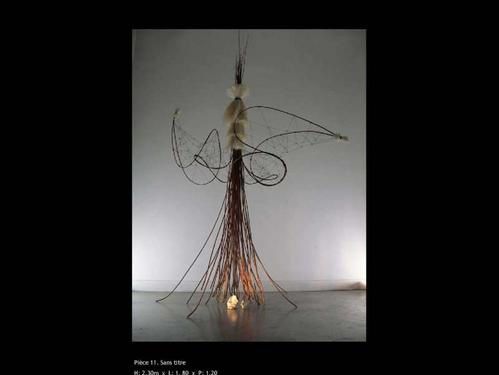 lili-oto artiste plasticien installation: l'âme des guerriers ou l'ethnologie de l'insignifiant: sculptures et installations