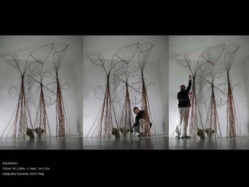 lili-oto artiste plasticien installation: l'âme des guerriers ou l'ethnologie de l'insignifiant: sculptures