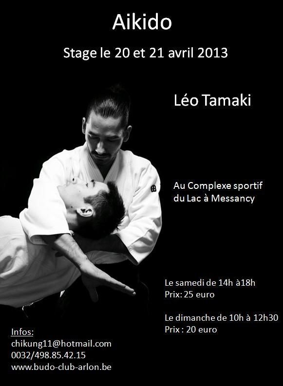 affiche léo tamaki stage arlon 2013