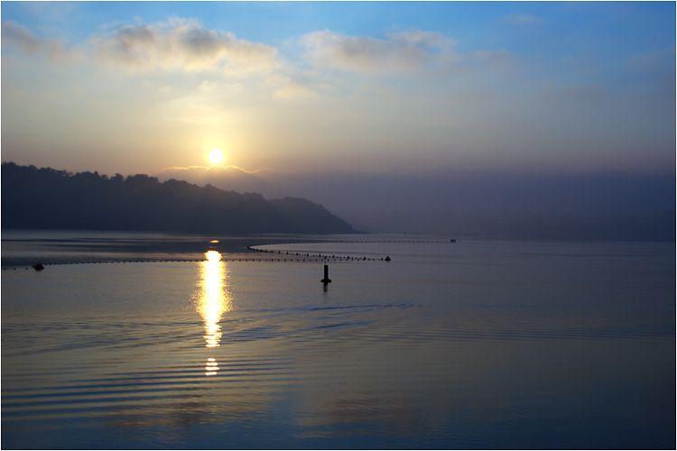 lever du soleil au barrage de la rance