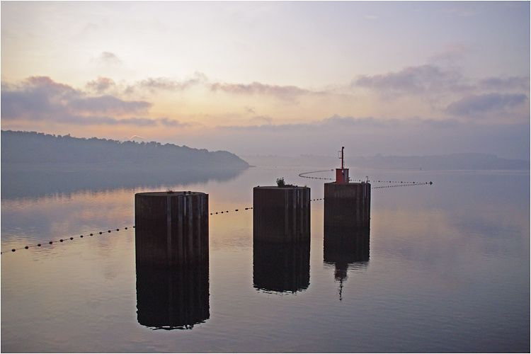 lever du soleil au barrage de la rance