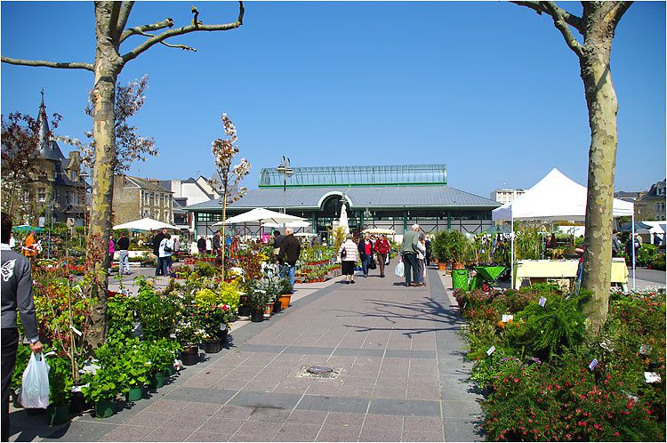 le traditionnel marché aux plantes de Dinard s'est tenu sur l'esplanade des halles le dimanche 18 avril 2010