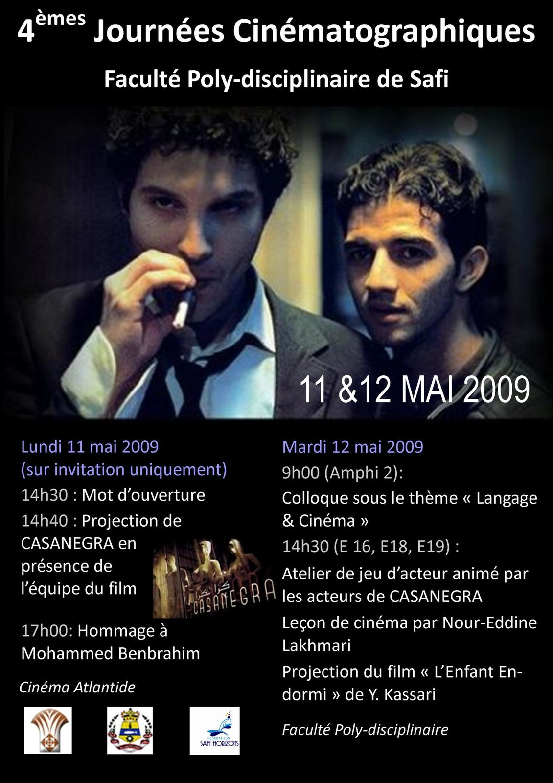 AFFICHE des 4 journees cinematographiques de safi AFFICHE des 4 journees cinematographiques de safi