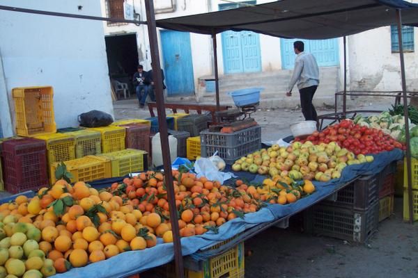 un marché tunisien