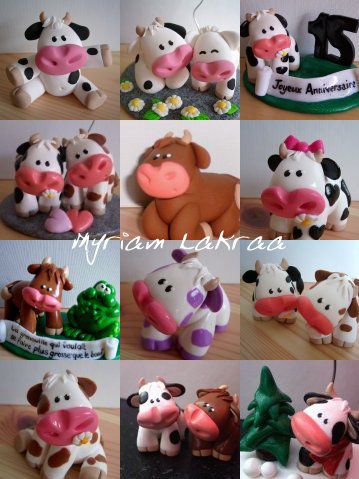 Fimo : mes vaches - Myriam Lakraa Créations