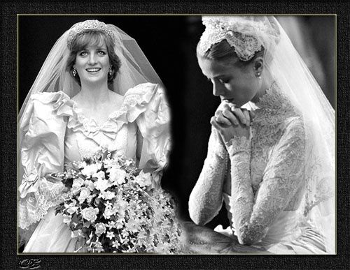Lady Di Grace Kelly en mariée