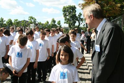 Les enfants des orchestres scolaires, le 14 juillet 2009 aux Champs Elysées