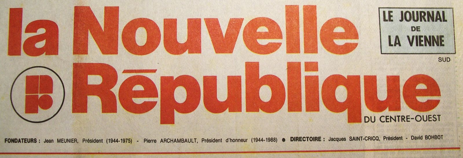 Logo La Nouvelle République Décembre 1991