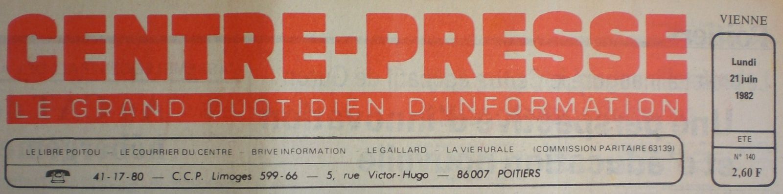 Logo Centre Presse 1982